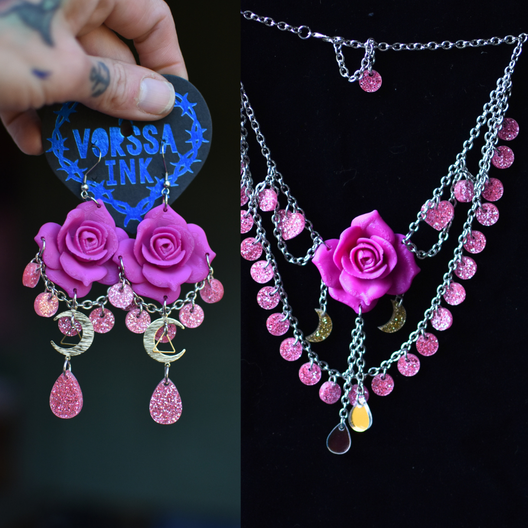 Rose-setti (sis. korvakorut ja kaulakorun)