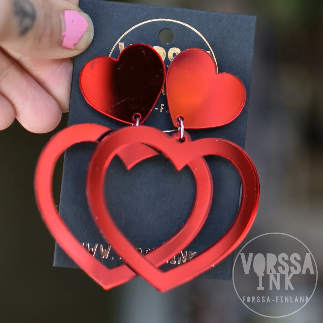 Isot sydän korvikset | Vorssa Ink
